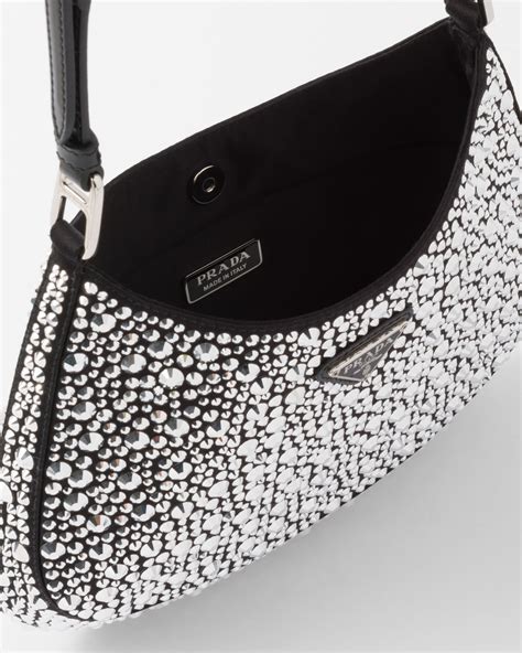 prada satin bag with crystals|Prada cleo bag sale.